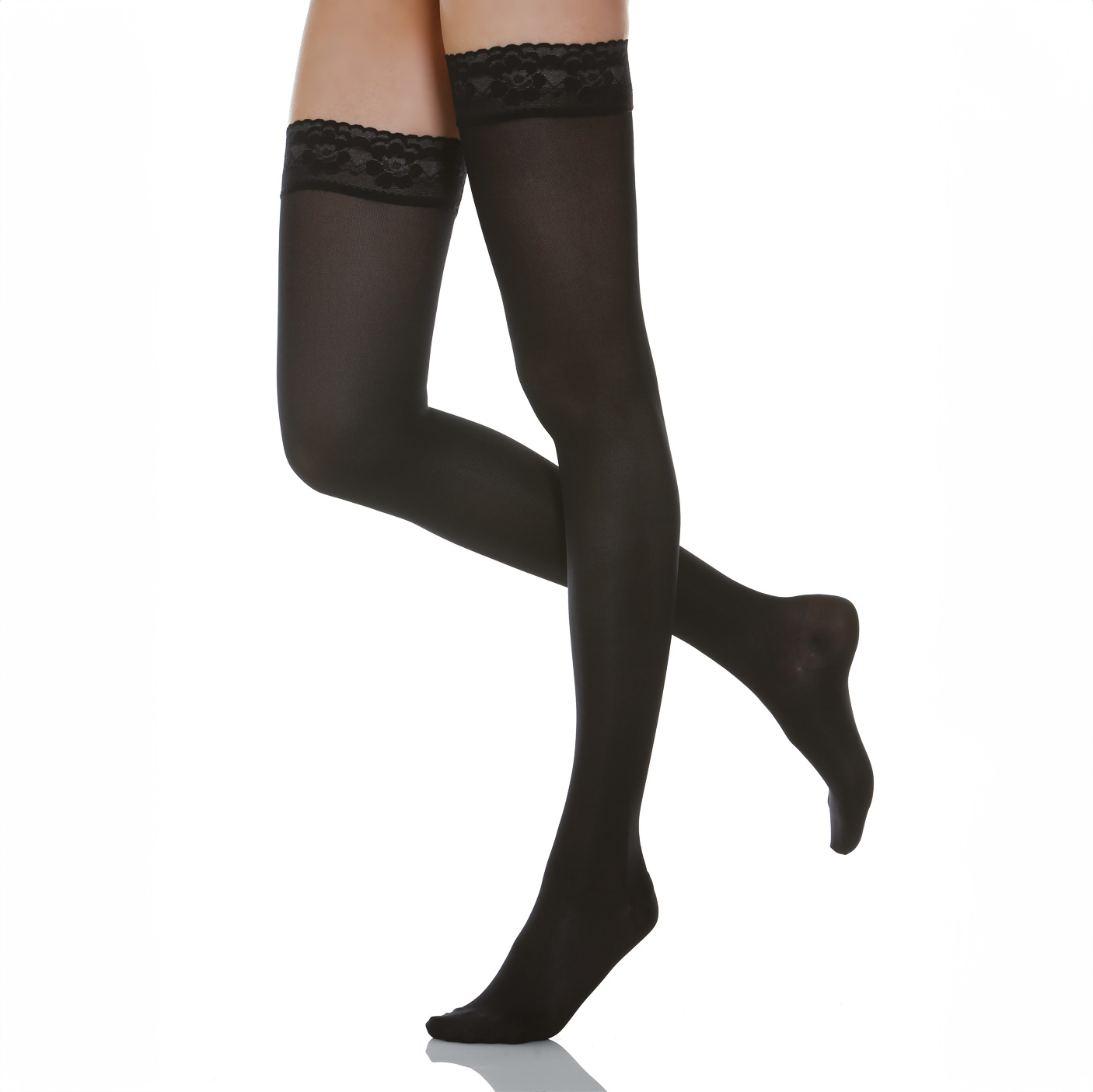 Micorfiber stay-up 70 DEN 770M - 770m calze elastiche compressive calza autoreggente microfiber 70 nero 2 - 770M (2)